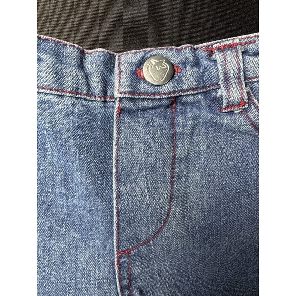 Vintage 2006 Berry Wear Strawberry Shortcake Denim Capri Shorts 0-3M Y2K EUC - Picture 3 of 8